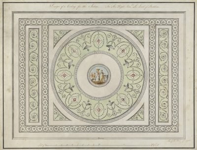 Design for the ceiling of the Saloon, Headfort House, 1772 by Robert Adam